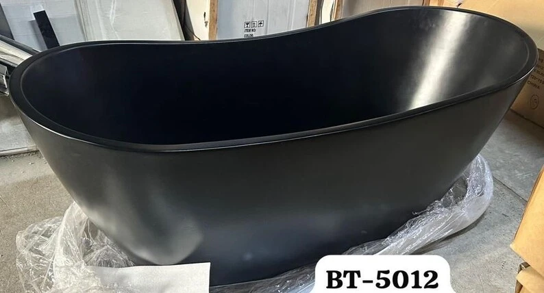 170cm Black Bathtub Free Standing